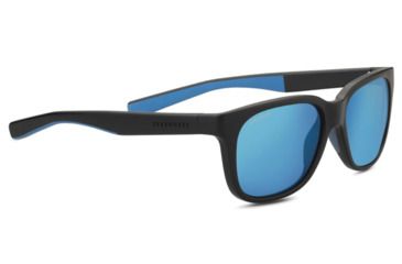 Image of Serengeti Egeo Single Vision Prescription Sunglasses, Sanded Black / Blue Frame, Polarized, Photochromic, 8679SV