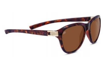 Image of Serengeti Elba Single Vision Prescription Sunglasses, Shiny Red Moss Tortoise/Satin Brass Frame, 8330SV