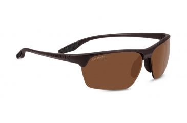 Image of Serengeti Linosa Sunglasses, Sanded Dark Brown, Polar PhD Drivers, 8509