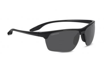 Image of Serengeti Linosa Sunglasses, Shiny Black, Polar PhD CPG, 8510