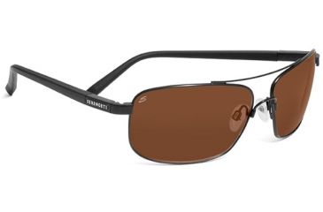 Image of Serengeti Palladio Single Vision Rx Sunglasses Satin Black Frame 7566