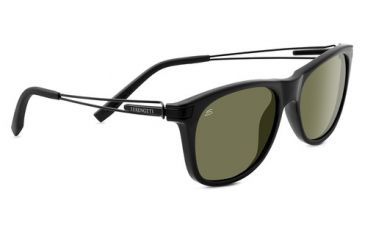 Image of Serengeti Pavia Sunglasses, Shiny Black Frame, Polarized 555nm Lens, 8195