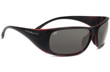 Image of Serengeti Sunglasses Larino Shiny Black/Red Polar PhD CPG Lens 7391