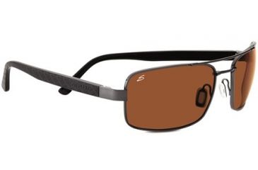 Image of Serengeti Tosca Sunglasses - Shiny Gunmetal/Solid Black Laser Frame and Polar PhD Drivers Lens 7796