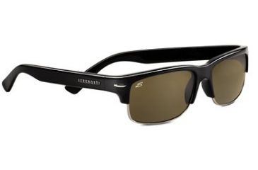 Image of Serengeti Vasio Single Vision Rx Sunglasses - Shiny Black Frame 7373