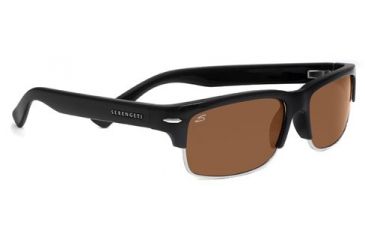 Image of Serengeti Vasio Single Vision Rx Sunglasses Shiny Black Frame 7374