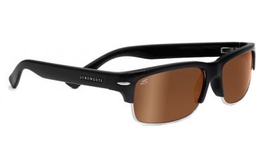 Image of Serengeti Vasio Single Vision Rx Sunglasses Shiny Black Frame 7722