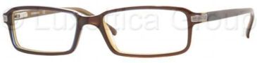 Image of Sferoflex Eyeglasses SF1114 with Lined Bifocal Rx Prescription Lenses C380-5417 - Top Blue On Black-beig 