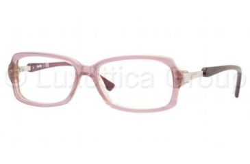 Image of Sferoflex SF1544 SV Prescription Eyeglasses Top Cyclamen Tr. On Brown Tr. Frame / 51 mm Prescription Lenses, C440-5115