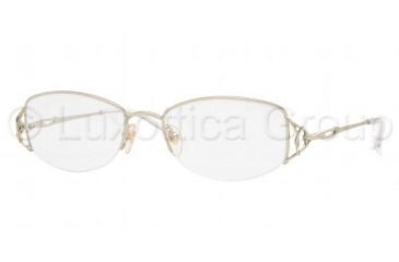 Image of Sferoflex SF2540 Progressive Eyeglasses - Gold White Demo Lens Frame / 52 mm Prescription Lenses, 440-5218