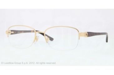 Image of Sferoflex SF2571 Progressive Prescription Eyeglasses 493-52 - Shiny Gold Frame, Demo Lens Lenses