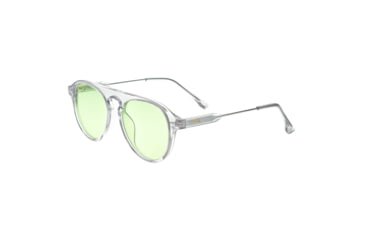 Image of Simplify Carter Polarized Sunglasses, Clear Frame, Green Lens, Clear/Green, One Size, SSU127-C4