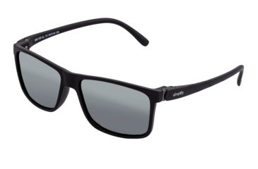 Image of Simplify Ellis Polarized Sunglasses - Unisex, Black/Silver, One Size, SSU123-SL