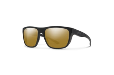 Image of Smith Barra Sunglasses, Matte Black Frame, ChromaPop Polarized Bronze Mirror Lens, 20126800360QE