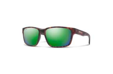 Image of Smith Basecamp Sunglasses, Matte Tortoise Frame, ChromaPop Polarized Green Mirror Lens, 201929N9P59UI