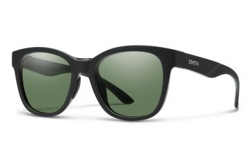 Image of Smith Caper Sunglasses, Matte Black Frame, ChromaPop Polarized Gray Green Lens, CPCPGNMB
