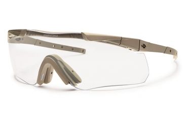Image of Smith Elite Aegis Echo II Compact Eyeshields,Tan 499 Frame,Clear/Gray Lens AECHACT49915-2R