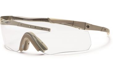 Image of Smith Elite Aegis Echo II Eyeshields,Tan 499 Frame,Clear/Gray Lens AECHAT49915-2R