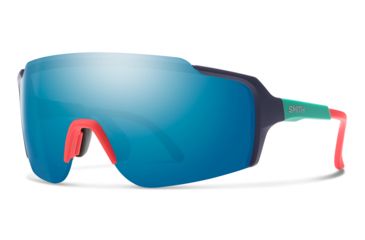 Image of Smith Flywheel Sunglasses, Matte Deep Ink Frame, ChromaPop Blue Mirror Lens, 2015178RU99ZI