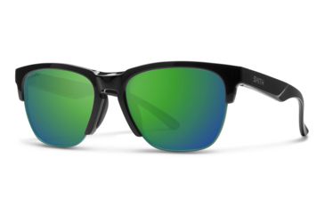 Image of Smith Haywire Sunglasses, Black Frame, Chromapop Green Mirror Lens, 20151880755MC