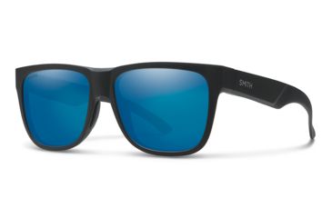 Image of Smith Lowdown 2 Sunglasses, Matte Black Frame, ChromaPop Polarized Blue Mirror Lens, 20094100356QG
