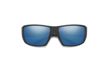 Image of Smith Optics Guides Choice Sunglasses, ChromaPop Polarized Blue Mirror Lens, Matte Black Frame, 20494712462QG