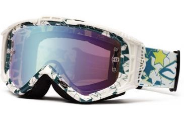 Image of Smith Optics Intake Graphic MotoSport Goggles - Jade Star Camo frame, Sensor Mirror lens