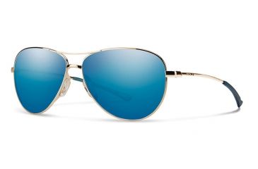 Image of Smith Optics Langley Single Vision Prescription Sunglasses, Gold Frame, LAPCUGMGDSV