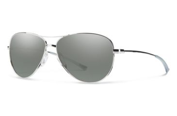 Image of Smith Optics Langley Single Vision Prescription Sunglasses, Silver Frame, LAPCGYMSVSV