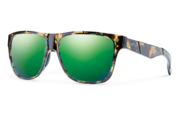 Image of Smith Optics Lowdown Single Vision Prescription Sunglasses, Flecked Green Tortoise Frame, LDPCGMFGTSV