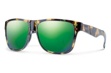 Image of Smith Optics Lowdown Xl Single Vision Prescription Sunglasses, Flecked Green Tortoise Frame, LXPCGMFGTSV