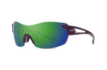 Image of Smith Optics Pivlock Asana Sunglasses, Black Cherry Frame, Green Lens, AACMGMBC