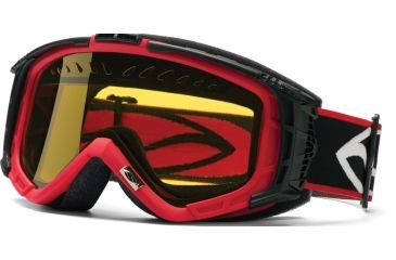 Image of Smith Optics Snow Intake Goggles - Red w/ Yellow Dual Airflow AFC Lens IT3ARDSM10