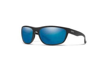 Image of Smith Redding Sunglasses, Matte Black Frame, ChromaPop Glass Polarized Blue Mirror Lens, 20234300362QG