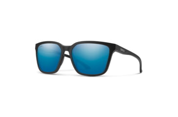 Image of Smith Shoutout Sunglasses, Matte Black Frame, ChromaPop Polarized Blue Mirror Lens, 20230200357QG