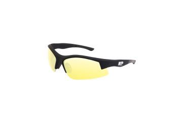 Image of Smith &amp; Wesson Super Cobra Frame Shooting Glasses, Black Rubberized/Amber, 110170