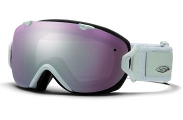 Image of Smith Optics I/OS Snow Goggles - White Danger Frame w/ Ignitor and Blue Sensor Lens IS7IWD13