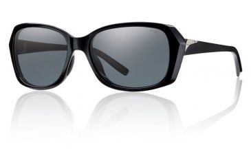 Image of Smith Optics Womens Facet Sunglasses - Black Frame w/ Polarized Gray Lens FAPPGYBK