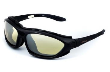 Image of Sos Gripz Riders / Rambler Sunglasses, Frame - Matte Black Tr-90 W/ Temples And Strap / Lens - Pc Z87.1, Yellow-fm