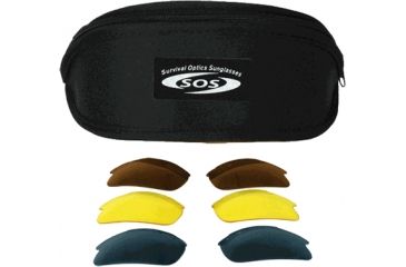 Image of SOS Survival Optics X-Change - Vector Sunglasses Spare Lenses and Case