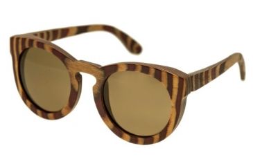 Image of Spectrum Sunglasses Dorian S128BN Sunglasses, Cherry Zebra Frame, Brown Lens SSGS128BN
