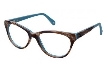 Image of Sperry Top-Sider Pensacola Progressive Prescription Eyeglasses - Frame BROWN HORN/BLUE SPPENSACOLA02