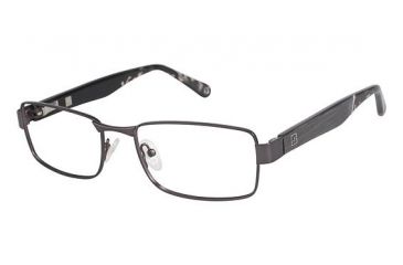 Image of Sperry Top-Sider Provincetown Single Vision Prescription Eyeglasses - Frame MATTE GUN/BLACK, Size 53/18mm SPPROVINCETOWN03