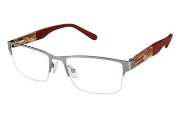Image of Sperry Top-Sider ROCKPORT Prescription Eyeglasses - Frame MATTE GUN/RED, Size 54/18mm SPROCKPORT02