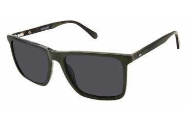Image of Sperry Top-Sider SOUTHPORT Sunglasses - Frame OLIVE HORN, Lens Color Solid Grey, Size 56/17mm SPSOUTHPORT03