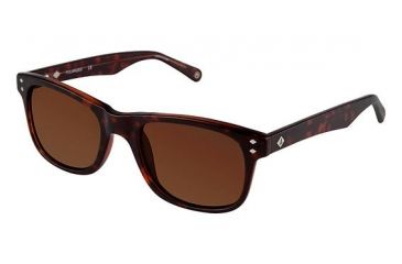 Image of Sperry Top-Sider Wainscott Sunglasses - Frame Brown Horn, Lens Color Solid Brown, Size 53/20mm SPWAINSCOTT02