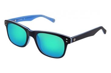 Image of Sperry Top-Sider Wainscott Sunglasses - Frame Navy / Lt Blue, Lens Color Light Blue Mirror, Size 53/20mm SPWAINSCOTT03