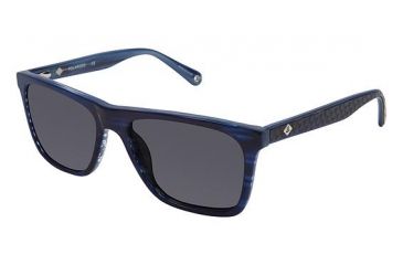 Image of Sperry Top-Sider WICKFORD Single Vision Prescription Sunglasses SPWICKFORD03 - Frame Color Navy / Blu Horn