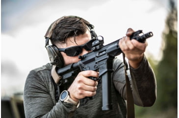 Image of STNGR Hi-Speed Ballistic Sunglasses, Matte Black/Smoke, Medium/Large, XF-VEYJ-IIDL