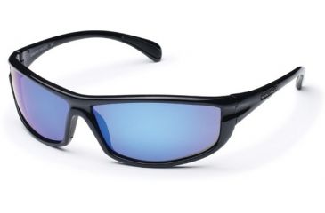 Image of Suncloud King Sunglasses, Black Frame, Blue Mirror Polarized Polycarbonate Lens S-KNPPUMBK
